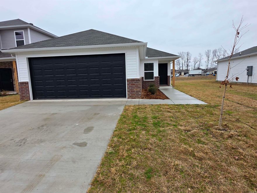 Brand new build in North Little Rock that is waiting for you to call home. Beautiful 3BD/2BA with new luxury vinyl flooring in living spaces and new carpet in bedrooms. Open layout ideal for entertaining guests or spending time with family. Sleek countertops in kitchen, plenty of cabinet space, and large pantry. Walk in closet in master bedroom. Corner lot that will soon have a full privacy fence that will be perfect for anyone with kids or pets. This property is managed by Hoffman Team so beware of scammers - we will never ask you to Cashapp us money. The lease for this property is for 18 months to 2 years with a 3% increase after the first year. Income must be 3x the amount of rent. Deposit, first month’s rent, and the $50 administration fee due before move in. This property does not accept section 8.