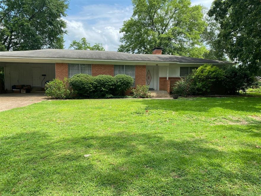 Single Family Home built in 1962    3 BR, 2 Bath - 2097 Square Feet    0.375 Acres on a large corner lot    2 Car Carport with a storage room    New Roof    Open Front Porch and Back Patio Slab    Pier & Beam    1 Fireplace - gas wood    Built-in Stove/Oven