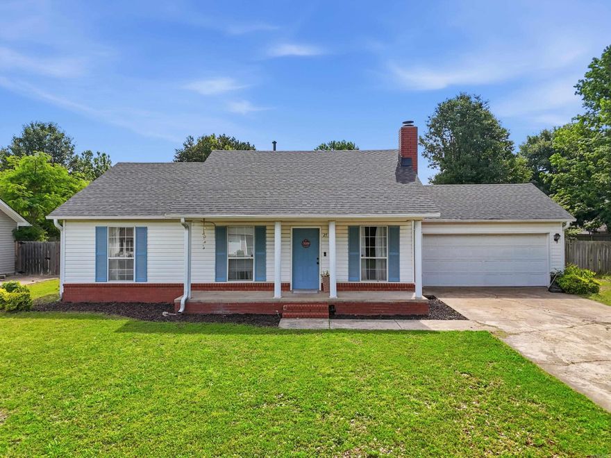 Welcome to your new home in the heart of Cabot! Whether you are searching for a place to call home or a great investment opportunity, this one is sure to impress. This well maintained property features a cozy wood burning fireplace, spacious fully fenced backyard, and thoughtful updates throughout. Recent improvements include new siding and roof in 2025, fresh interior paint, updated LVP flooring, newer dishwasher and garbage disposal, and new gutters. The guest bathroom has also been refreshed with a new vanity and tile. Additional updates include a water heater replaced in 2021. Conveniently located near shopping, dining, and schools, this move in ready home is one you do not want to miss. Schedule your showing today!