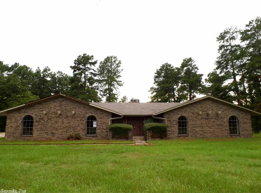 Beautiful one story brick ranch style home with acreage located in a private country setting in Saratoga, AR. Home features 4 bedrooms, 2 full bathrooms, porch, patio, driveway parking with outside storage buildings. Living room, formal dining, den with fireplace, spacious kitchen and two oversized bedrooms with patio access. HUD Case 031-417005, FHA Financing: IE (Insured Escrow), Property is sold in "as is" condition, no post-closing repairs or payments will be made for any reason. (see agent remarks)