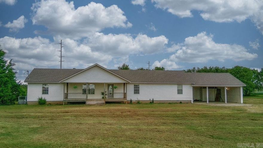 Motivated Seller!! Craving the peaceful charm of country living without sacrificing convenience? This beautifully maintained home offers the best of both worlds—tucked away on approximately 3+/- acres, yet just minutes from Brookland Schools, NEA Hospital, ASU, shopping, and dining! Inside, you’ll find 3 spacious bedrooms, 2.5 baths, and a flex space perfect for an office, playroom, or 4th bedroom. Enjoy your morning coffee or evening sunsets on the spacious covered front deck. Fresh paint and brand-new carpet make this home truly move-in ready.  The heart of the home is a charming kitchen with a large island, ample cabinetry, 2 breakfast bars, and built-ins for extra storage. You’ll love the oversized rooms and the sunroom—complete with a relaxing hot tub! The oversized laundry room offers plenty of space for folding, storage, and more, and includes a convenient half bath for guests or quick cleanups. Additional features include a large 3-car carport and major updates like a new roof & siding in May 2024 and new HVAC & water heater in 2019. Two propane infrared heaters provide extra warmth during the cold winter months.