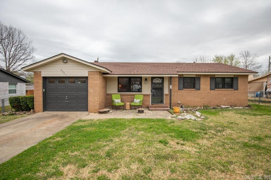2205 Jean Street in Springdale, Arkansas, is a charming single-family home built in 1973. Offering 1,527 square feet of living space, this home includes 2 full bathrooms and is situated on a spacious 1-acre lot. The yard has a fence, providing a safe space for pets or outdoor activities. Additionally, the property includes a 10x12 workshop, perfect for storage, hobbies, or DIY projects. Updates include a new roof installed in 2022 and HVAC replaced in 2009. This well maintained home is move in ready.