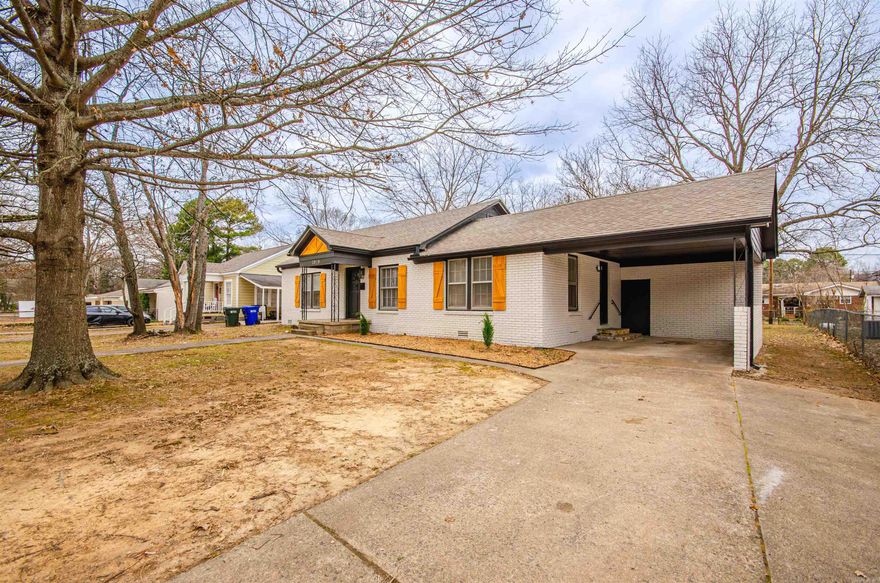Welcome to 2010 Hairston, Conway, AR 72034—a beautifully updated 2-bedroom, 1-bathroom home that perfectly blends modern upgrades with timeless character! This 1,380 sq. ft. home features refinished original hardwood floors and elegant white marble tile in the den, kitchen, and bathroom. The updated kitchen boasts granite countertops, a stylish backsplash, updated cabinets, a stove, and a dishwasher. The spacious living room features built-ins and two windows, filling the space with natural light, while the adjoining den offers extra versatility with an additional closet and could serve as a third bedroom, office, or cozy retreat. The home has been meticulously updated, including a new roof, updated electrical and plumbing, new gutters, and fresh paint throughout. Outside, the large backyard is mostly fenced and beautifully landscaped with mature trees and rows of bright yellow flowers, providing a serene outdoor escape. Conveniently located in an established neighborhood near Simon Park and Tucker Creek Bike Trail, and just minutes from UCA, Hendrix, CBC, shopping, and dining, this home offers both comfort and an unbeatable location. $2000 is offered with an acceptable offer.