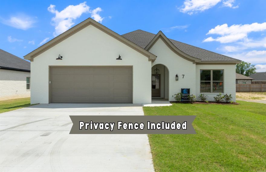 Stunning 3 Bedroom, 2 Bath Home with Modern Organic Finishes and Fenced Backyard!  Welcome to your dream home! This beautifully constructed 3-bedroom, 2-bath residence blends modern design with organic touches to create a warm, inviting living space.Step inside to discover a bright and open floor plan, featuring gorgeous LVP flooring throughout the main living areas for durability and easy maintenance.  The chef-inspired kitchen boasts sleek cabinetry and stainless steel appliances.  Both bathrooms are thoughtfully designed with custom tile showers and contemporary fixtures. The primary suite includes a private bath and ample closet spaces, creating a true retreat.  Outside, enjoy your fully fenced backyard—a perfect oasis for pets, gardening, or outdoor dining. With tasteful landscaping and room to personalize, this yard is ready for your lifestyle.  Additional features include:  - Modern lighting throughout - Laundry room with extra hanging areas - Attached garage  Located in a quiet neighborhood close to parks, schools, and shopping, this home offers the perfect blend of style and convenience.   Don’t miss your chance to make this move-in ready gem yours — schedule a tour today!