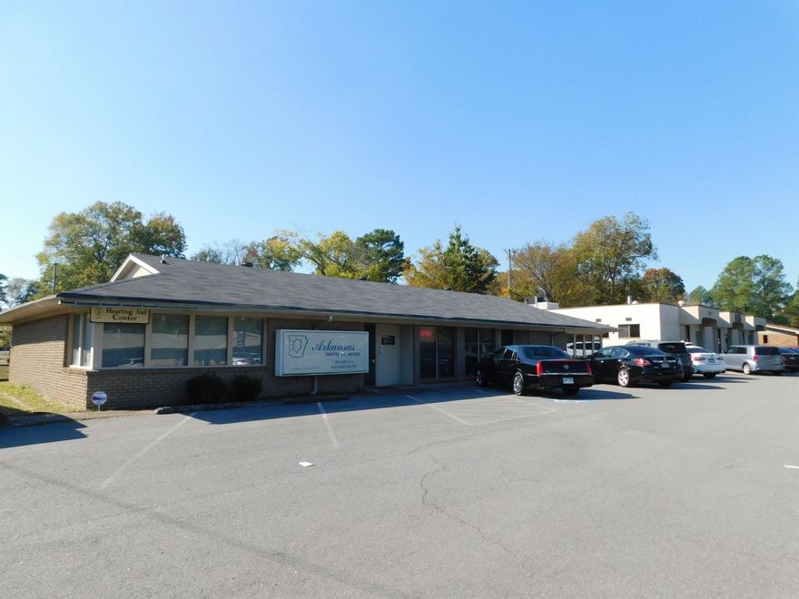 Nice office building in North Little Rock!  The left side was a long term hearing lab.  The right side has had a doctors office in it for years, but is now vacant.  We are leaving it vacant for now in case a new owner wants to occupy it and for ease of showing.  Ample front door parking and a three year old roof.  The two units are 2532 sf +/- in total.  Each one is about the same size and divided into offices and exam rooms.  Please call me for showing instructions and information.  The right side of this property is also for lease please contact listing agent for details for details.