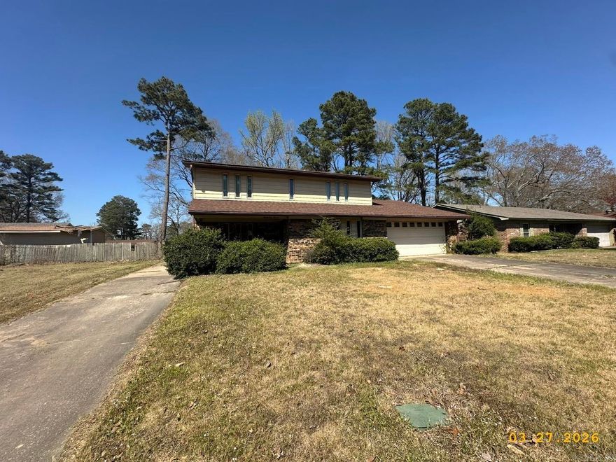 Don't miss out on this spacious 4 bedrooms, 2.5 bath home featuring living room, plus den with fireplace, covered front porch and patio, 2 car garage plus carport in the rear, partially fenced yard and outside storage area. HUD Owned Property, Case #031-395257, agents please READ confidential remarks for showing instructions and offer submission information. HUD Homes are sold As-Is.