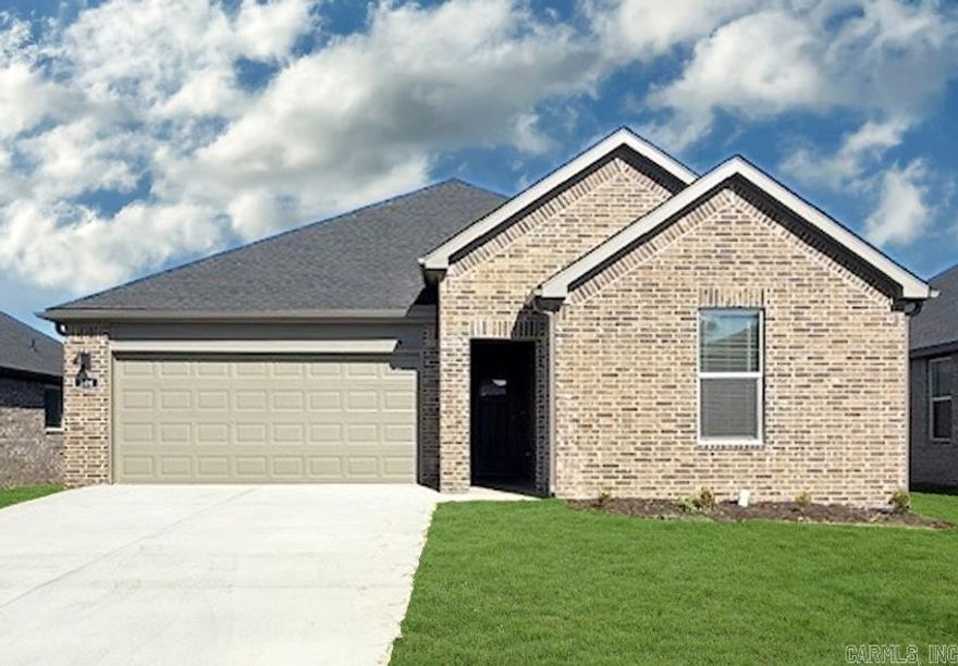 Lovely Leslie plan! Indulge in the ultimate living experience at The Reserve at Country Club. These meticulously crafted single-family homes are designed to offer unparalleled comfort, luxury, and convenience. Located on the serene southeast side of Maumelle, you will find yourself surrounded by breathtaking natural beauty, yet only minutes away from schools, world-class golf courses, and a plethora of dining options. Come and experience the lifestyle you've always dreamed of in a brand-new home in The Reserve at Country Club! These homes will be 4 sides brick! Exquisite quartz counters in the kitchen and bathrooms, beautiful kitchen backsplash and 42'' cabinets. The primary bathroom features a lovely walk-in shower, and separate bathtub! You’ll find a ceiling fan in the primary bedroom and living room and LVP throughout common areas with carpet in bedrooms and closets. These homes feature a programmable thermostat! Tax amount TBD. $400 annual HOA fee with $75 transfer fee. HOA fees cover management and other. Photos are representative only and may vary as built. Tax amount TBD.