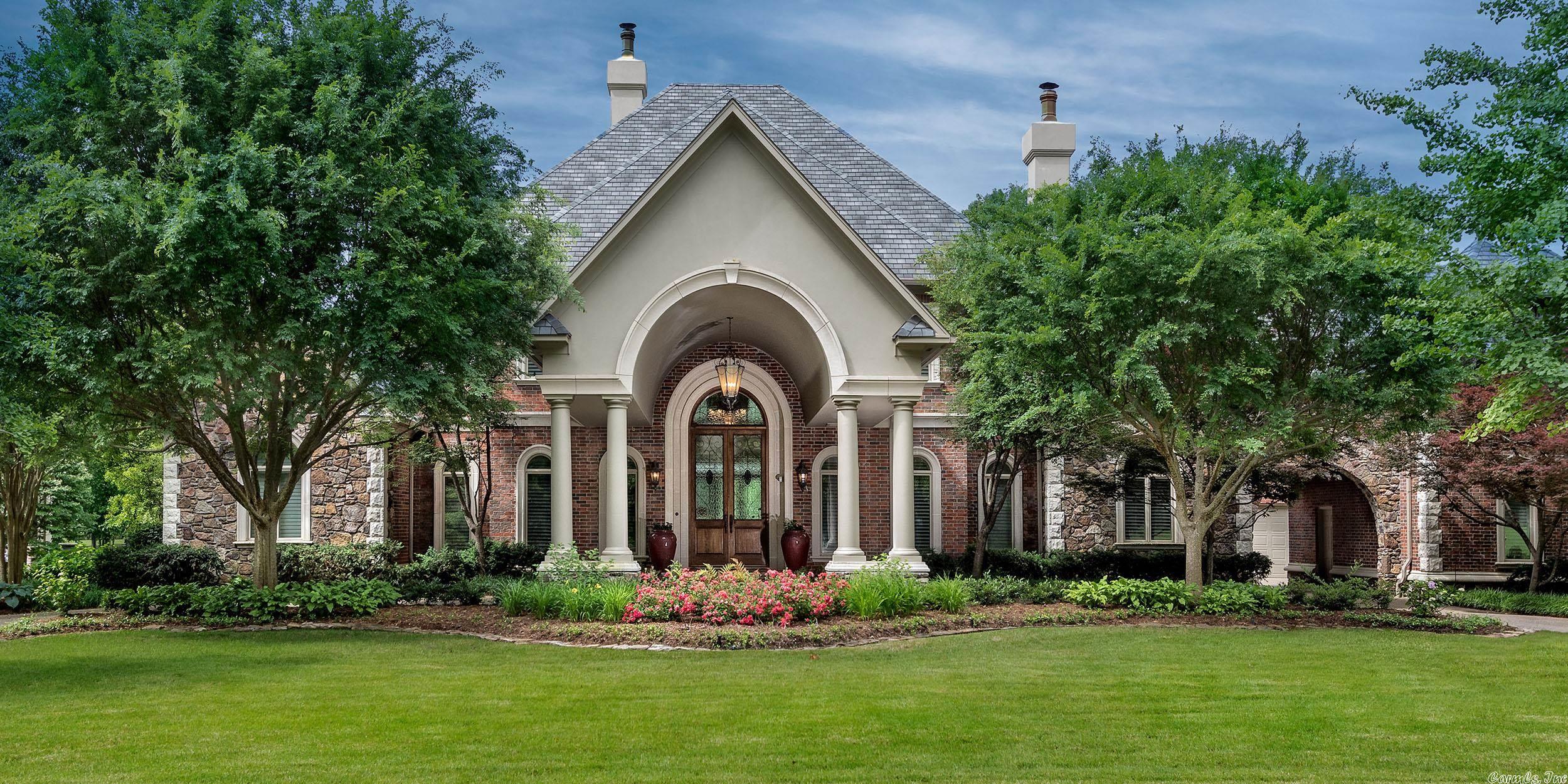 This stunning legacy home sits behind the gates of Sologne Circle over looking Bear Den Golf Course hole #15. Spacious living, chefs choice for indoor and outdoor cooking and entertaining, 5 spacious bedrooms all with en-suite baths and oversized closets, This home has it all 2 BR on main living, formal living, dining, hearth room, safe room, elevator, media room (furnished), game room (pool table conveys), exercise room, 4 car garage, balcony, outdoor patio with fireplace overlooking pool and golf course.