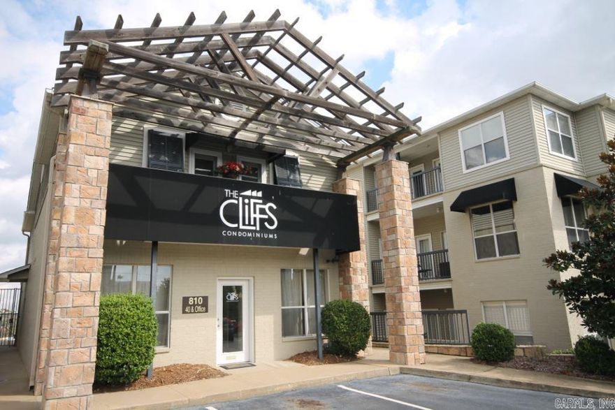 Come enjoy this beautiful condo located within the fully gated “The Cliffs” Condominiums. Features of this beautiful condo- 2 bedroom / 2 bath, located on 3rd floor, nice view of the Arkansas River off your covered balcony, great natural light through your plantation shutters on every window.  Kitchen features stainless appliances, granite counters, great cabinet storage and nice eat in dining area. Some other nice features- Sensi-smart thermostat, two parking spots, a separate laundry room inside condo, hardwood floors  and tile floors in wet areas.  The monthly POA dues cover landscape maintenance, termite protection, garbage services, water, maintenance of the two automatic gates and the fence surrounding the neighborhood, pool, weight room, clubhouse, and much more!  Agents see remarks