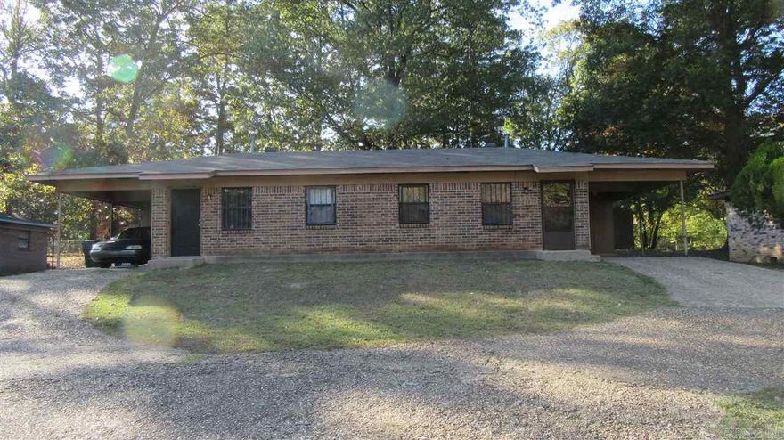 Nice and clean 2 bedroom 1 bath duplex that's real close to Shackleford Crossing and just minutes from I-630. All Brick has 6" walls. Carport and central heat and air! Brand new stove!  Refrigerator included. Large laundry room. Owner mows the yard! Hardwood style vinyl floors. Easy to keep up.  Available today! Will consider small pets.  Rent is $550. Easy to see.  Security deposit is $550.