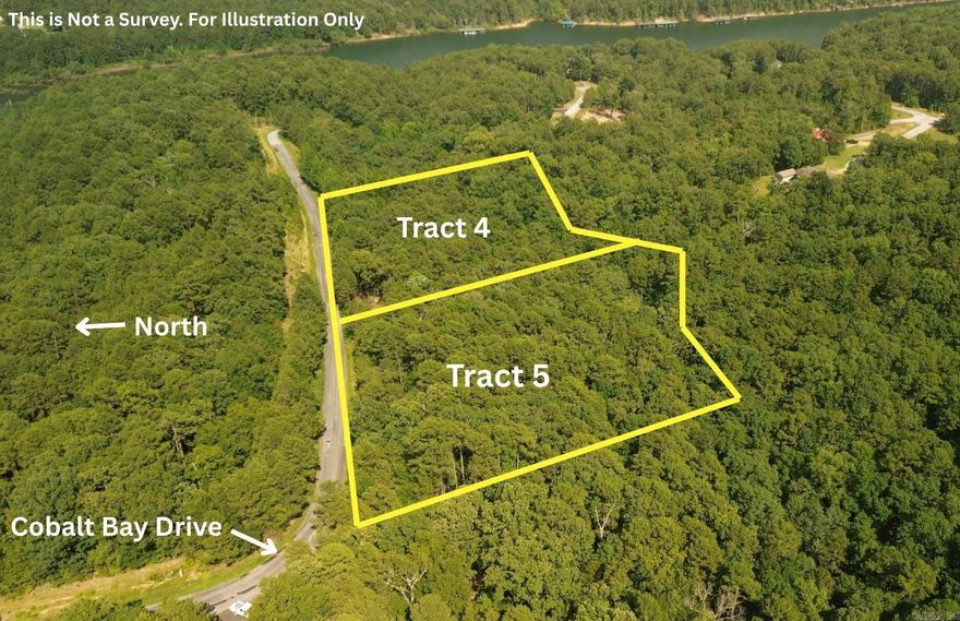 3 Acre Lot Near Greers Ferry Lake with deeded access to Lake Tree covered lot with small clearing with an additional adjoining 3 acre lot.  Utilities are at the road with approximately 271 ft of frontage on Cobalt Bay Drive.  Not in Cobalt Bay Subdivision.  No mobiles allowed.