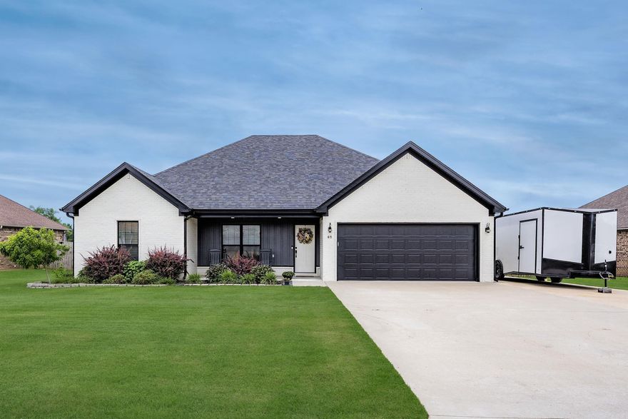 Stunning new home for sale in a prime location! This beautiful 4-bedroom, 2-bath home features an open floor plan and a split bedroom design, offering both space and privacy. Nestled against a serene horse pasture, this property provides a peaceful retreat while still being conveniently located—just 25 minutes to Little Rock Air Force Base and 20 minutes to Conway. Enjoy stunning landscaping, a welcoming front porch, a dream garage with extra side parking, and modern finishes throughout. Perfect for families or investors, this home is also eligible for a Rural Development 0% down loan, making homeownership more accessible. Don’t miss this rare opportunity to own a move-in-ready gem with everything you need!