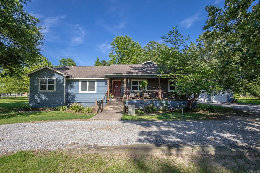 Step into this character-filled home, built in 1992 and thoughtfully updated.  Nestled on 3.52 acres of beautiful property, this spacious home boasts 5 bedrooms and three full bathrooms. Main level has 3 bedrooms and 2 bathrooms including a master suite with walk in closets and vaulted ceilings.  This master bedroom is a very spacious retreat! Gorgeous hardwood floors in the open dining area with plenty of room for everyone to gather around the table.  This kitchen is the heart of the home and features a farmhouse sink, gas stove, & two pantries.  Two more large bedrooms and a bathroom upstairs. The detached garage/shop is insulated & cooled and can be easily heated as well.  HVAC 2022 & 2010. Roof 2010 .This home is ready to welcome new owners. Don't miss the opportunity to make this one your own!