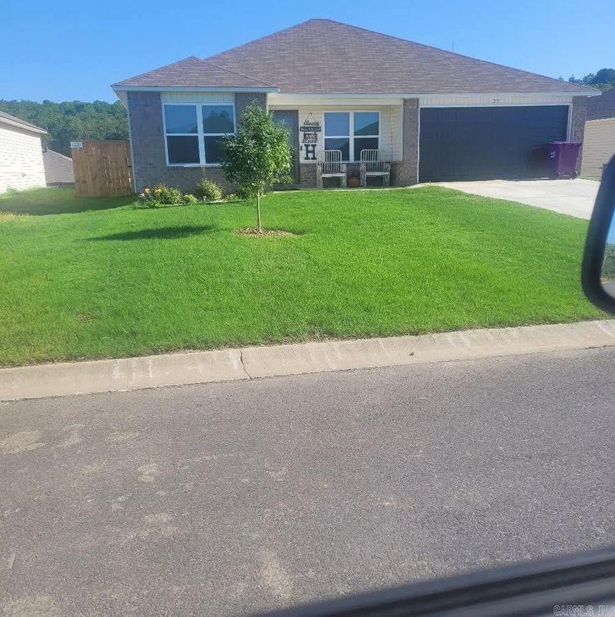 Welcome to this beautifully constructed 2023 home.  Enjoy the peace and privacy of being outside the city limits while still benefiting from convenient access to local shopping, dining, and everyday amenities just minutes away. 3 spacious bedrooms and 2 full bathrooms, including two bedrooms with master-sized proportions—perfect for flexible living arrangements, guest suites, or multi-generational comfort.   .