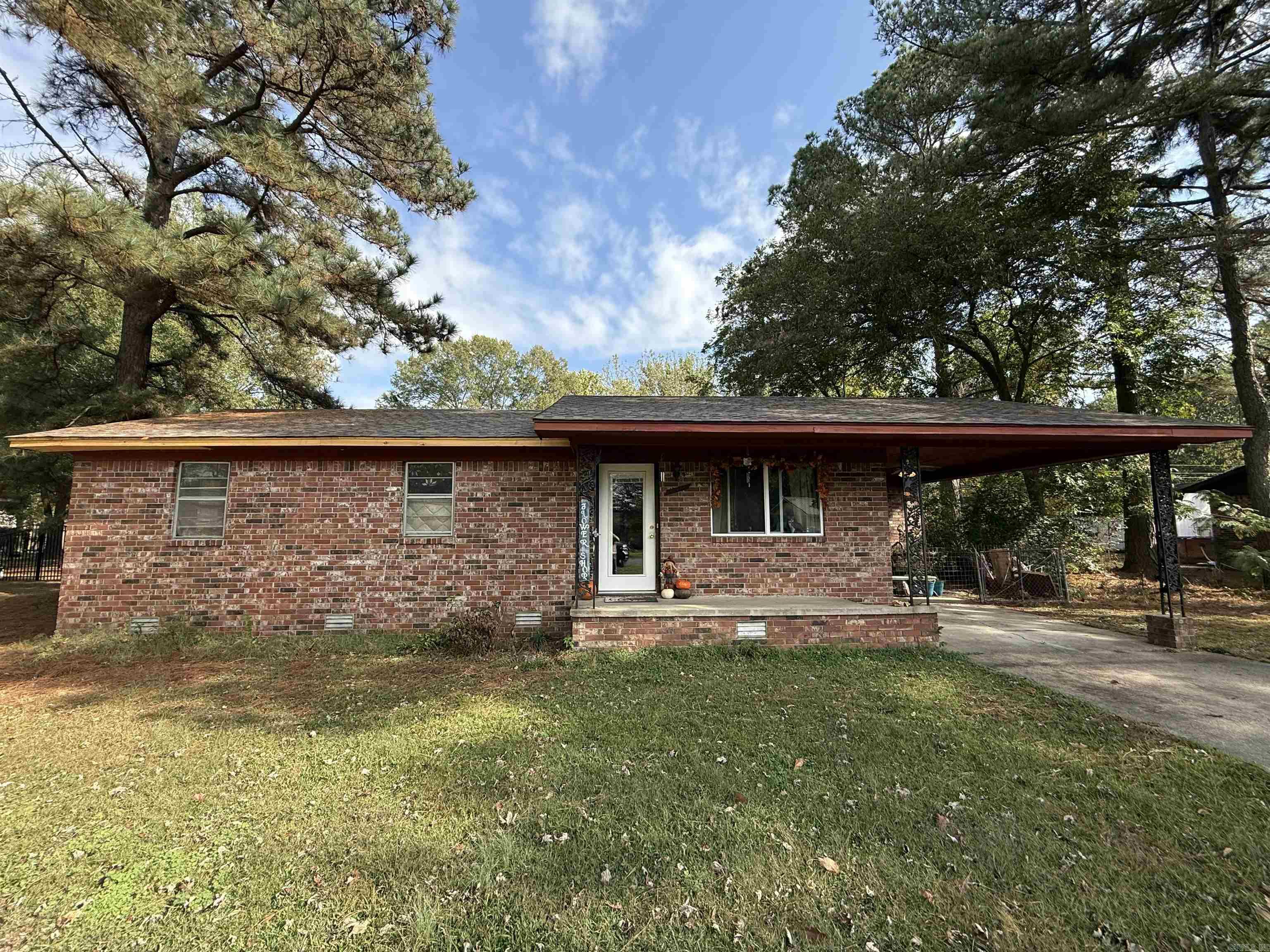 Cute starter/investor home in Beebe. All brick exterior with a new roof installed in 2020. House has 3 bedrooms and 1 bath with a spacious laundry room. There is a carport, a fully fenced yard, and a level lot with a storage building that also has a roof from 2020. HVAC is approximately 2 years old. New sewer line from house to the street. The house is priced to account for repairs needed, making it a great option for buyers interested in adding value through renovations. Agents see remarks.