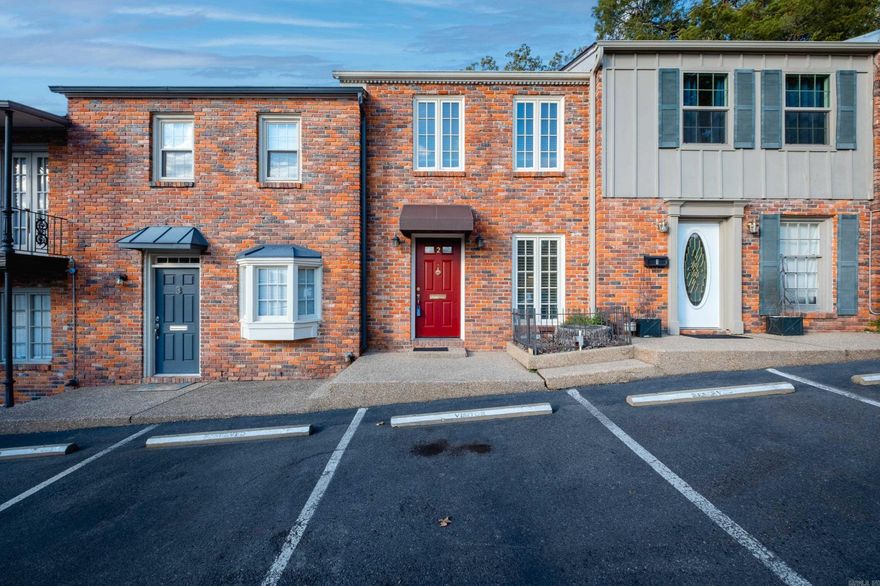 Beautifully Updated & Centrally Located Condo in the Heart of Little Rock  This move-in-ready condo combines modern updates with exceptional convenience in one of Little Rock’s most desirable areas. Enjoy quick access to major hospitals, shopping, dining, 10 Fitness, OrangeTheory, and the Heights.  The well-managed Hampton Court community offers low POA dues ($175/month), a beautifully maintained courtyard, and excellent overall upkeep.  Inside, the open-concept main level features a bright, stylish kitchen with marble countertops, spacious living & dining areas, and a convenient half bath.  Upstairs, you’ll find two generously sized bedrooms, a full bath, and a laundry area. The washer, dryer, and stainless-steel refrigerator all convey. Additional highlights include a tankless water heater, private fenced-in patio, new roof, newer windows, and an ext storage room.  Avg monthly utilities are impressively low — approx $54 for water, $60 for electricity, and $44 for gas.  Located between Cantrell & Kavanaugh, both on Little Rock’s snow-plow routes, this property also sits along the #1 bus line, with the nearest stop less than a 10-minute walk away (a designated snow route as well).