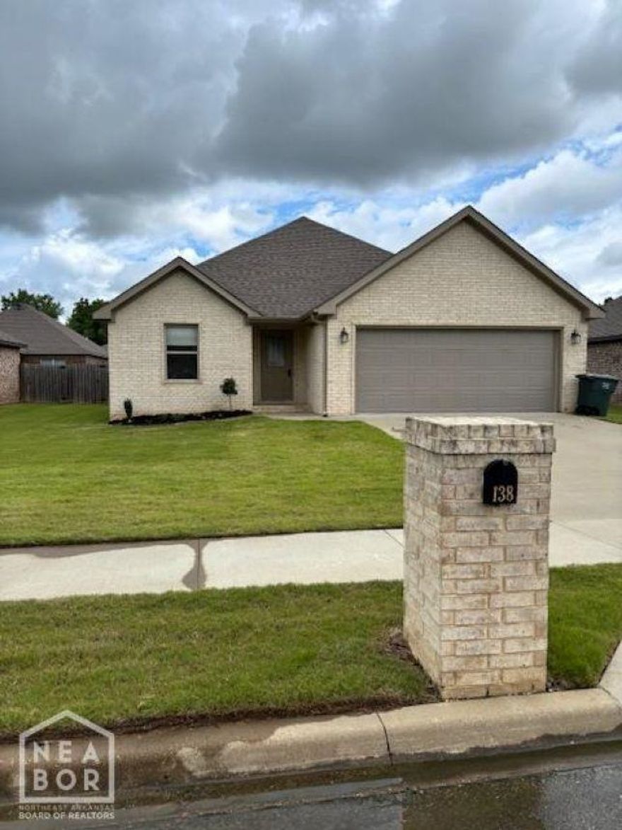 Beautiful brick home in the Brookland School District. This 3 bedroom, 2 bath split floor plan beauty boast handmade custom, soft close Shaker style cabinets and granite countertops throughout. You are sure to love the added features of a gas range and tankless hotwater heater. If outdoor entertaining is for you, the covered backporch and fenced yard is an added bonus!