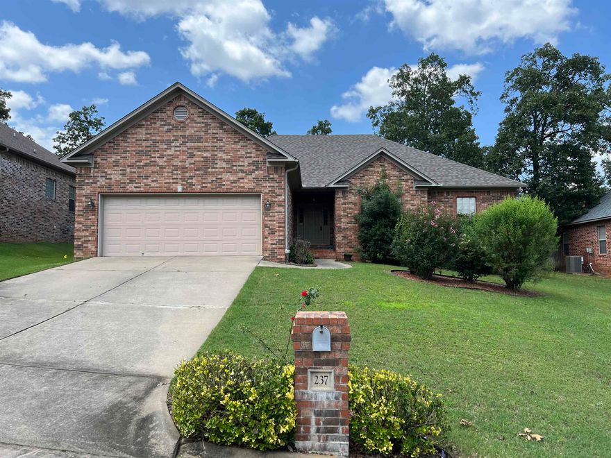 Beautiful and large 3br 2ba home in Maumelle Valley Estates. Priced to move and plenty of room to make your own improvements and updates. Home to be sold as-is. High ceilings, hardwoods in open formal dining, tile in kitchen, breakfast area, and bathrooms, carpet in bedrooms. Oversized primary suite (apart from guest bedrooms) with large primary bathroom featuring jetted tub, separate shower, and huge closet. Oversized 2 car garage with high ceiling, privacy fenced back yard, and more. Sprinkler system. Fridge conveys. Seller paying up to $700.00 of 1st year home warranty. Won't last long, don't miss it.