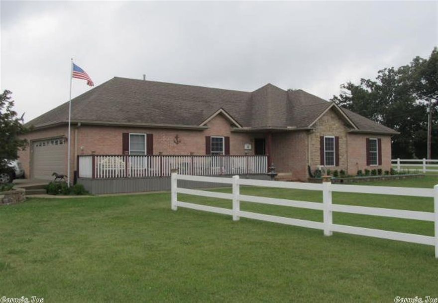 Excellent Value in this one-level ranch style home set on 3 acres on Liberty Hill Road. This house has something for everybody.  From comfortable sized rooms that flow nicely together, 3 garages that will accommodate up to 6 vehicles or man-sized toys, top of the line kitchen appliances, and a spacious upgraded master suite and living space all on one level.  The master suite includes his and her walk-in closets, a sitting area, a claw-foot tub, dual vanities, 6 x 8 ft shower, and a 4-person hot tub.