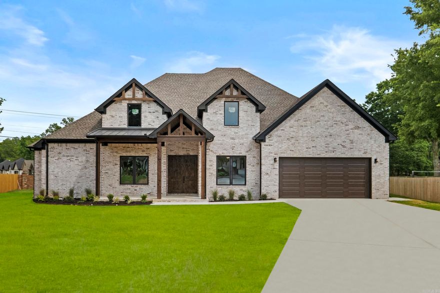 This New Construction home offers a harmonious blend of modern amenities and classic charm, ensuring comfort and style. This beautiful one-story 2,800 square foot, home provides ample space for living and entertaining. The open floor plan enhances the flow between rooms, creating a seamless living experience. It features four spacious bedrooms, with 2 1/2 bathrooms, providing convenience and privacy. Enjoy the warmth and ambiance of 3 stunning fireplaces, each carefully positioned to enhance the coziness and charm of the home, making it perfect for intimate gatherings or relaxing evenings. Luxury upgrades include: vaulted ceiling, wood beams, ss appliances, soft close cabinets, abundance of storage, a wet bar, oversized patio, 2 car garage, and so much more! This modern craftsman home is a must see!