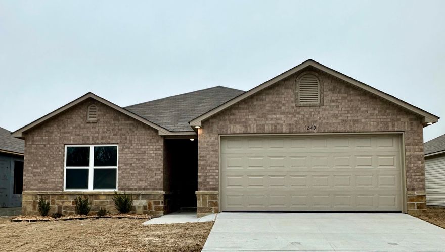 Fenway plan  Thoughtful upgrades included in this home: soaker tub/shower combo in Master Bath, plumbing faucet upgrade 3, 8" deep Kitchen sink, ceiling fan prewire and brace on back patio, HVAC rigid duct upgrade, cabinet hardware level 1, flush laminate bar top in Kitchen, Luxury Vinyl Plank flooring in wet areas and Living Room and adjacent hallways and all Bedrooms including closets, raised ceilings in Living Areas per municipal requirements, fiberglass exterior doors, Cheyenne style doors, baseboards level 2, 25in wide attic stairs, LED disk lights in Kitchen, level 1 ceiling fan in Living Room and Master Bedroom, full sod, stainless steel appliance package.      THIS HOME IS SCHEDULED TO BE COMPLETE IN MID JANUARY 2025.