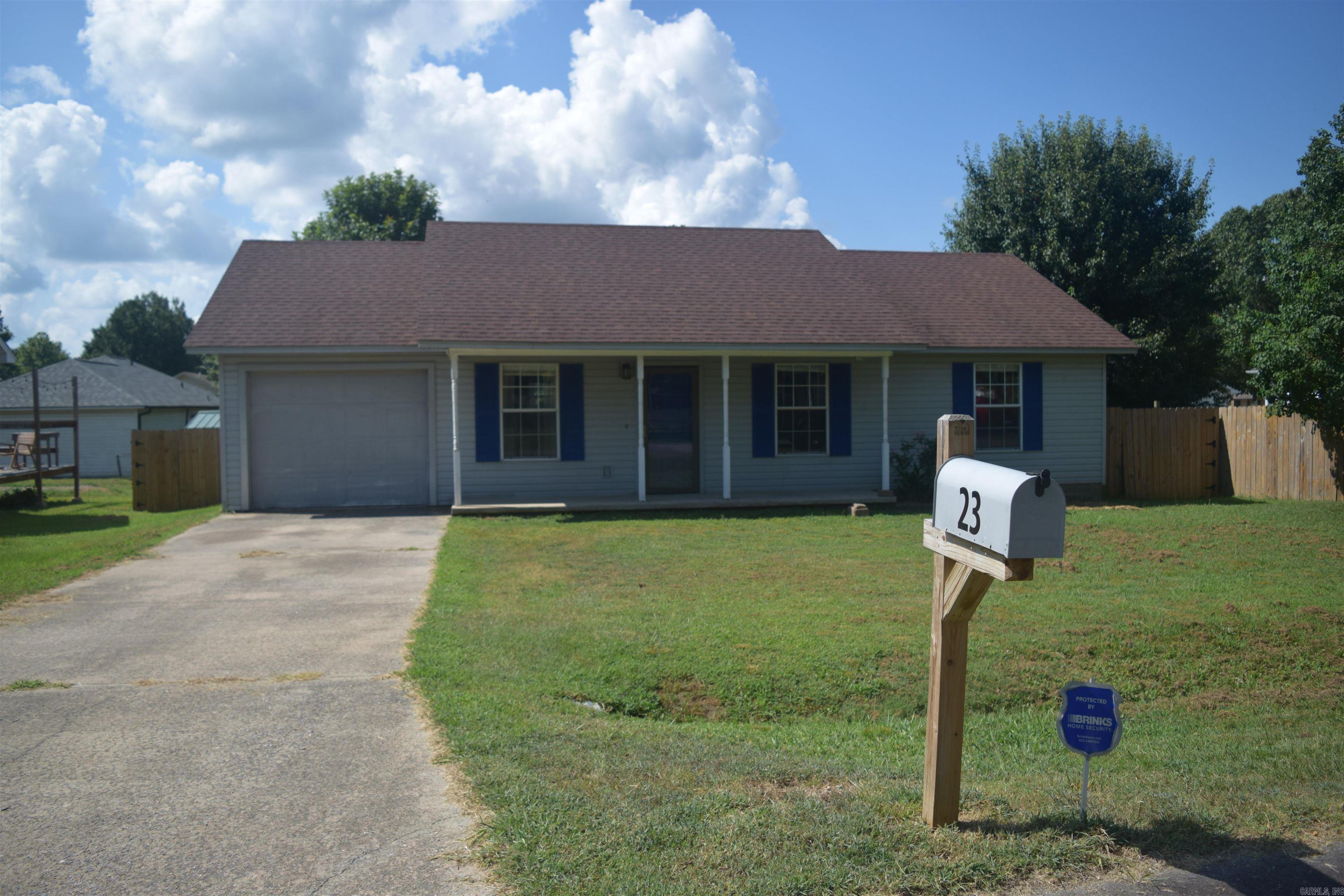 Welcome to 23 Ariel Drive in Ward - walking distance to dog park or town fishing pond. This 3 bedroom 2 bath home features zero carpeting and has lovely luxury vynl plank. Get greeted by an adorable covered front porch, park out of the elements in your one car garage. Enjoy evenings on your covered back deck while the children play in your privacy fenced yard. Nice updates including solar panels which will be paid off at closing and get you a less than $36 a month electric bill! Open concept with a great butcher block breakfast bar, seperate laundry and bonus space which could function as pantry or utility room. Easy on and off the freeway and not far to shopping. This home won't last long. USDA Rural Development eligible location.Ward Elementary. Cabot Middle and High School. Seller offering home warranty. Call today for your exclusive tour. Adorable and affordable in Ward. *agents see remarks*