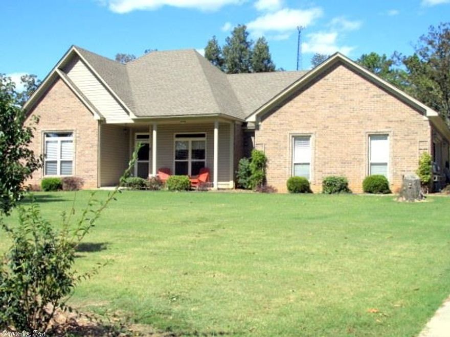 Large bedrooms with a split floor plan,Jet tub in Master Bathroom Maintenance free brick and vinyl home will allow you the time to enjoy a cool winters evening around the custom built fire pit just steps from a large covered patio. Large family room accented with a corner vented fireplace. New roof May 2015. New dishwasher. New landscaping all around the house. Pantry in both the kitchen and garage. Located close to Greenbrier just off Hwy 65.Damascus Ar. 72039, in Greenbrier School district.