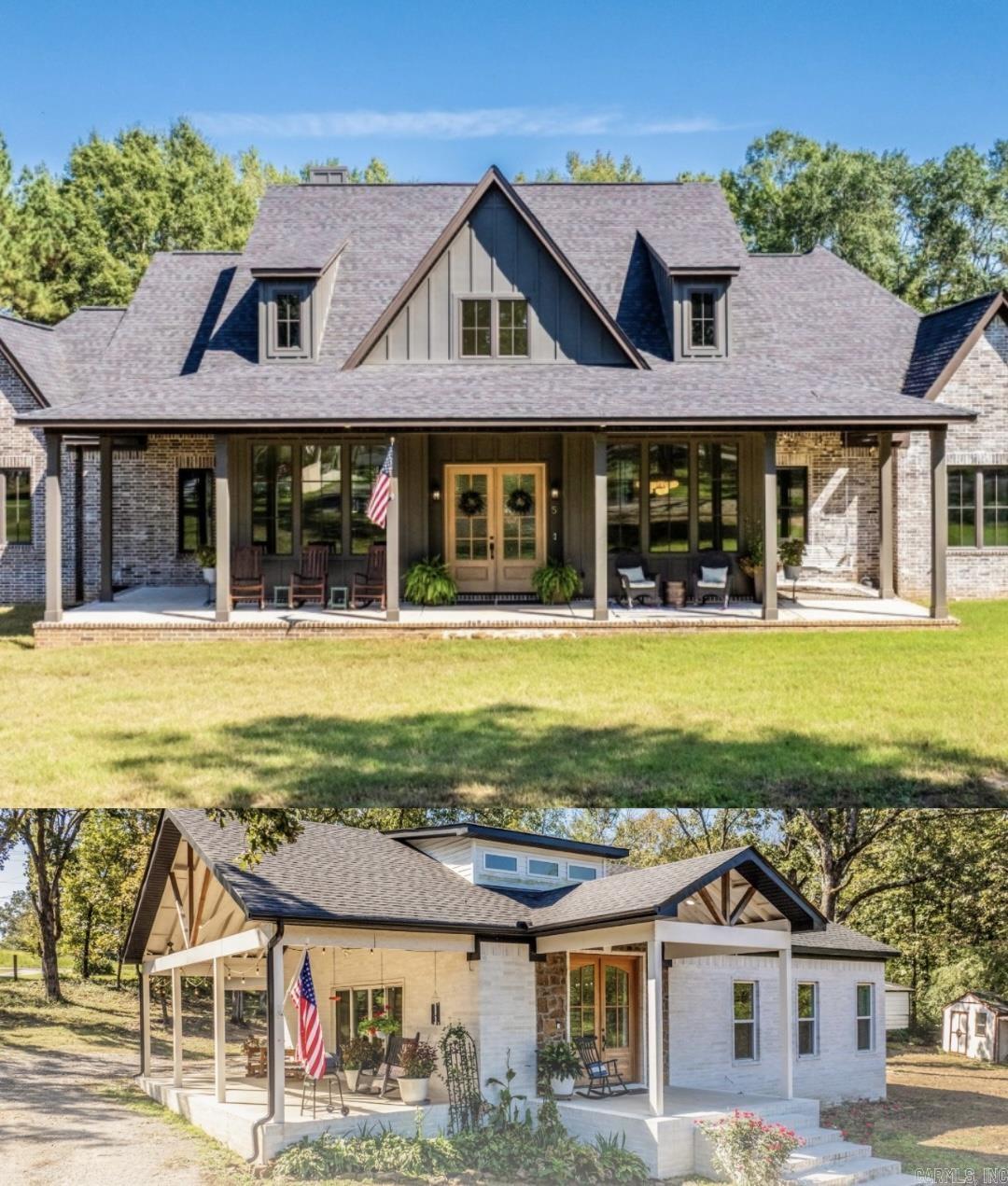 Beautiful home on 5 acres in Greenbrier Schools with private drive & Guest House. Main home (3,746 sq ft) features 4 beds, 4.5 baths, office, upstairs bonus room, and backyard paradise. Open living/dining with double oven, gas cooktop, oversized island, and butlerās pantry. Primary suite offers a spa-like bath with soaking tub, walk-through shower, and large walk-in closet. Ample storage throughout including a secure gun safe closet. Covered outdoor patio includes a wood-burning stove, full kitchen with bar seating, fridge, ice maker, dishwasher, sink, and gas hookup. Property also includes an in-ground storm shelter, rocked fire pit, and 10x12 utility building. Second home (1,469 sq ft) offers 2 beds, 2.5 baths, office, butlerās pantry, stainless appliances, custom skylights, smart features, & a laundry/closet combo that can be accessed from both bedrooms. Two covered porches with vaulted ceilings, sliding side doors, and attached spacious carport. Additional amenities include a 30x30 shop with electric and wood stove perfect for storage, entertainment or a workshop. Only 40" away from Greers Ferry Lake and 35" from downtown Little Rock. One-of-a-kind property ready to call home!