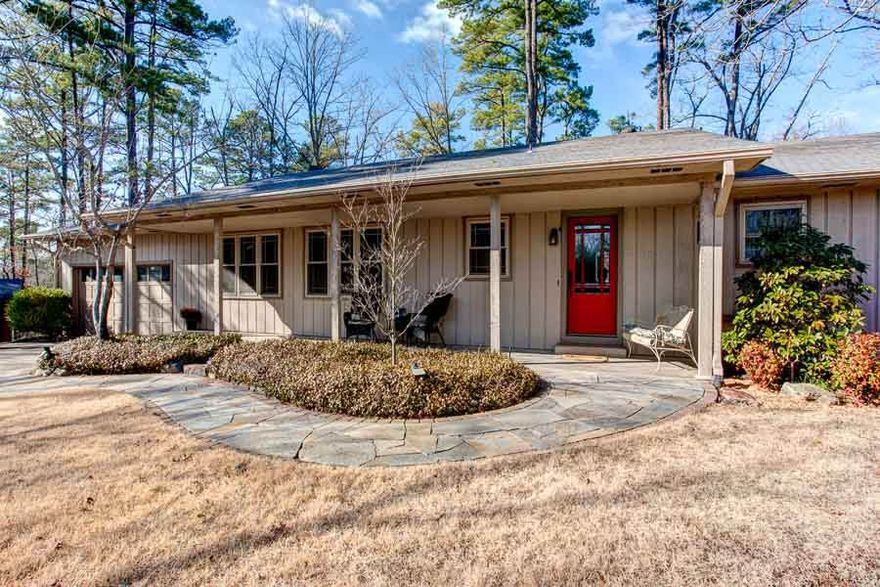 This beautifully remodeled one level home sits on almost 10 acres of pristine woods.The kitchenhas been remodeled with granite tops, tile backsplash, and tile flooring. Vinyl windows are double hung, Low E and argon filled. Australian cypress bellawood floors with a 50 year waranty are gorgeous. The Master bath has been remodeled with a walk in tile shower and new vanity. Utilities average only $133 per month. Thermostat can be controlled with your Iphone. Greatroom has a wall of built-ins.