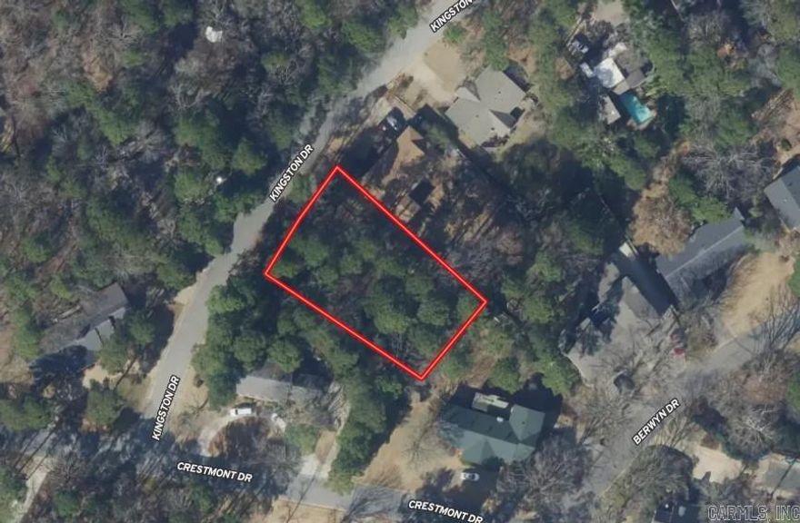 Build your dream home on this beautiful 0.37-acre interior lot located in Robinhood, one of Little Rock’s most established and sought-after residential pockets. Situated perfectly between The Heights and West Little Rock on a quiet stretch of Kingston Drive, this property offers the rare chance to secure a footprint in a mature neighborhood characterized by rolling hills, lush greenery, and high-value custom homes.  Property Highlights Prime Canvas: A spacious, wooded lot providing the perfect backdrop for a modern architectural masterpiece or a classic traditional estate. Location Excellence: Nestled in the heart of the 72227 zip code, you are minutes away from the shopping and dining of Cantrell Road and Chenal Parkway, yet tucked away in a peaceful, low-traffic environment. Established Neighborhood: Surrounded by well-maintained homes and mature landscaping, ensuring long-term value and a sense of community.  Investment Potential In a market where vacant land in established West Little Rock neighborhoods is increasingly scarce, this parcel represents a premier opportunity for developers or individuals looking to build to suit.