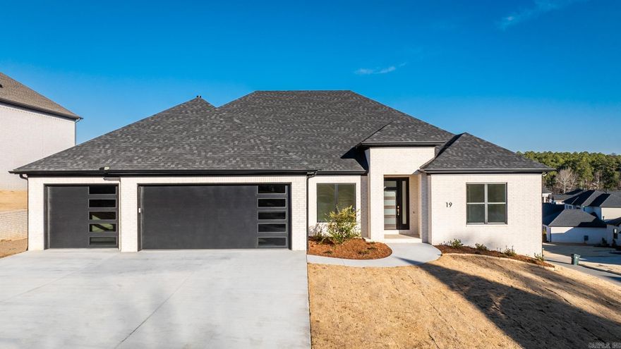 New Construction In Corlay Court. First thing to mention is that Corlay is a one way in and one way out neighborhood with walking paths throughout. Being part of this neighborhood grants you access to the 3 Chenal Valley pools and parks. The nearest one is walking distance from the home. This 4 bedroom / 3.5 bathroom / one level floor plan is one of the best floor plans you can have. It features a 3 car garage, private primary suite with direct access to the laundry from the primary closet, open floor plan, breakfast area covered porch, ensuite, two additional bedrooms with Jack and Jill bath, and a formal dining/office. Off the back of the home there are beautiful views of the Rattle Snake Ridge Area... See the pictures. Your living room, kitchen, breakfast area, master and ensuite all have these views as well. The backyard also back up to green space. This home's completion date is set for the end of the year. If you are interested and want more information on what the finishes will look like please contact the listing agent. We are truly excited for you to see what this amazon Chenal Valley home has to offer. You will not be disappointed!