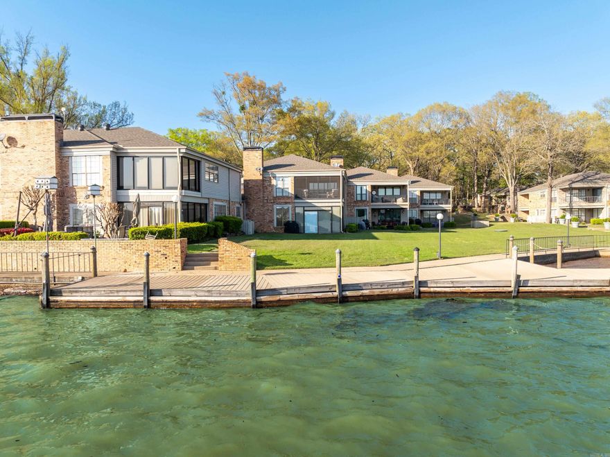 Rare opportunity to own a beautifully maintained 3BR/2BA unit in the prestigious, gated Scully Pointe Condominium community on LakeHamilton. This spacious condo features an open layout, 2-car carport, covered patio with year-round lake views, and includes a coveredboat slip + swim dock—perfect for enjoying everything lake life has to offer. Scully Pointe is known for its park-like, landscaped groundsand top-tier amenities: gated entry, private boat ramp, secure boat storage, swimming pool, tennis/basketball courts, and playground.Quiet, residential complex with no nightly rentals allowed ensures peace and privacy. This unit is ideal for full-time living or a weekendretreat. Prime location just minutes to Oaklawn Racing Casino Resort, downtown Hot Springs, Bathhouse Row, shopping, andrestaurants. Don’t miss this rare find in one of Lake Hamilton’s most coveted communities! Scully Pointe offers top-tier amenitiesincluding a gated entrance, private boat ramp, secure boat storage, swimming pool, children’s play area, and tennis/basketballcourts—everything you need to relax, play, and entertain right at home.