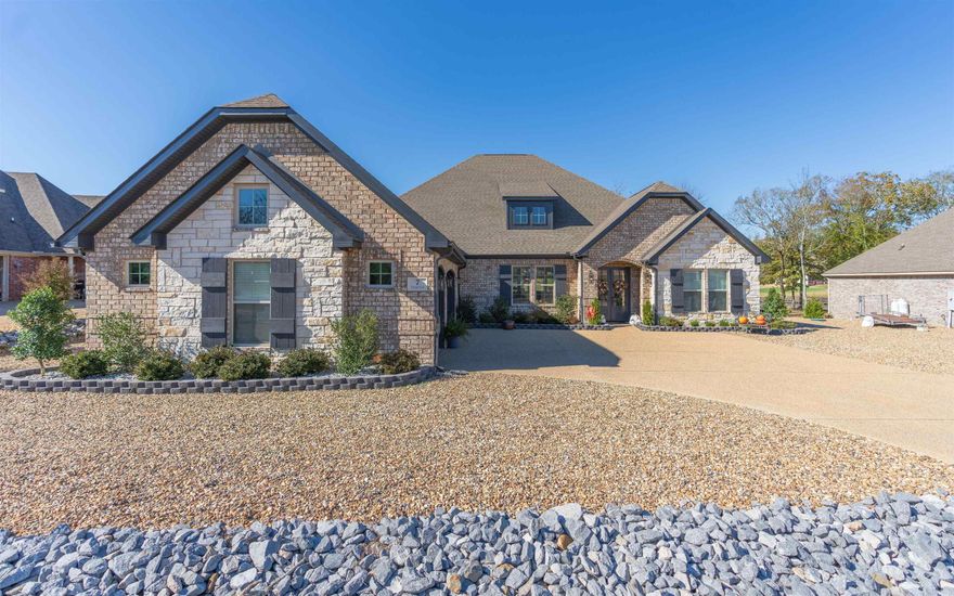 Stunning Custom Home with all the upgrades and more!  Ready for you to enjoy.  Open floor plan, Tongue and Groove Volume ceilings throughout living area and Beautiful Barrel Vault entry way.  Complete with custom molding and extensive trim work throughout!  Floor to ceiling white stone rock fireplace with simple on/off operation. Abundant kitchen cabinets, with massive granite kitchen counters, extra large walk in pantry and 5 gas raised burners make this a chefs dream.  Large office/den, custom glass doorway and transom window. Oversized owners suite has Large Walk-in Closet and chest. From Owners suite enjoy the large windows overlooking Santa Marie Golf and Water Feature Generous spa bathroom with Jetted tub and Roman walk-in tiled shower. Guest rooms are large with Jack-n Jill Bath, Walk-in Closets and Linen Closets for each room.  Outdoor Living boast a Private large covered Patio with Electric Shades for you to enjoy. Three- Car Garage is heated and cooled. Not counted in the square footage.   50 AMP RV Hookup. Plus Walk-up stairs to abundant storage above garage.   Beautiful pictures to be taken and uploaded asap. Don't wait, this one will not last. It lacks for nothing!