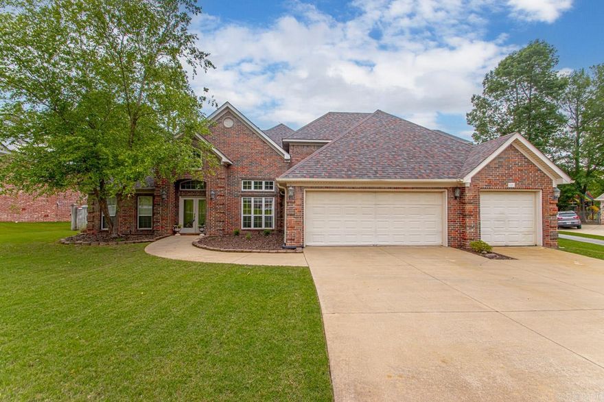 This beautiful  home is an ideal retreat for those looking for comfort, and style. Located in Osage Falls community, it’s  just a golf cart ride away to the country club. This inviting home has the perfect lay out for your family. It features 4 bedroom, 3 1/2 bathrooms, bonus room, 3 car garage, double fireplace, surround sound inside and out, sprinklers in the flowerbeds and tons of storage. New HVAC installed for the upstairs on 5/2024. The back yard has the “WOW” factor.  There is a salt water pool, new liner has been installed, and a big outdoor kitchen for relaxing and entertaining. This is a must see.   Your back yard oasis awaits you!