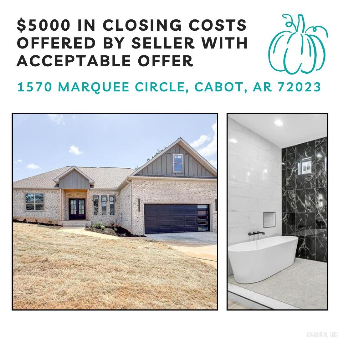 $5000 IN CLOSING COSTS PAID BY SELLER WITH ACCEPTABLE OFFER. Welcome to this exquisite new construction home in Greystone Subdivision.The home boasts three and a half elegant bathrooms, highlighted by a master bath wet room with dual shower heads and a freestanding tub enclosed in glass, offering a serene spa-like retreat.The gourmet kitchen is a chef's dream, featuring a double oven, custom cabinets, and under-cabinet lighting, all accentuated by a white and gold design. The living room showcases a drop ceiling. The luxurious master suite offers two closets for ample storage, and the spacious 20-foot garage door accommodates larger vehicles and additional storage needs. Foam insulation and foil-back roof decking ensure energy efficiency, while LED lighting provides both practicality and style. The tankless hot water heater guarantees endless hot water. This home is a must-see for anyone seeking a blend of luxury, comfort, and modern amenities.