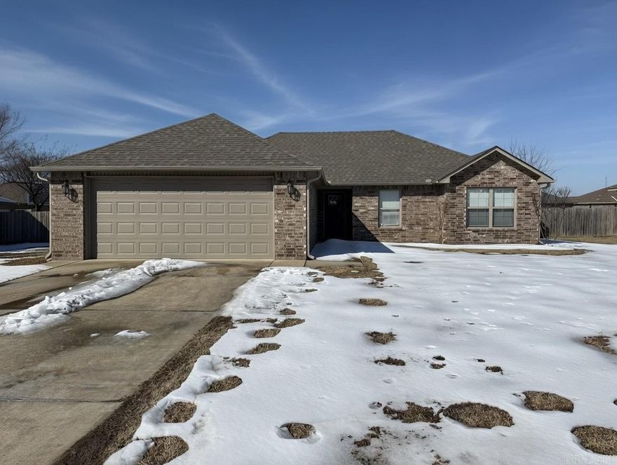 This 4 bed 2 bath home in Ward is a calm, easy place to come home to!   Imagine pulling up to a clean brick-accented exterior that needs almost no upkeep, stepping inside to an open, bright living space that flows right into the kitchen.  The seamless layout makes it easy for everyone to stay connected, whether you're hanging out in the living area or working at the big island with granite countertops, plenty of cabinet space, and stainless appliances. The vinyl plank flooring keeps things simple and quick for easy clean up and maintenance.  The spacious layout provides plenty of room for everyone, private primary bedroom set apart from others for added privacy and giving breathing room for everyone! Seperate laundry room to tuck away chores without hassle.  If this sounds like the relaxed, low-maintenance home you've been looking for, give me a call today to set up your private viewing!  ***AGENTS PLEASE SEE REMARKS***