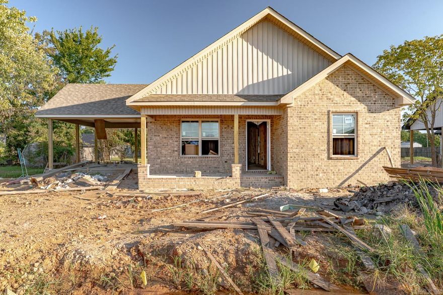 UNDER CONSTRUCTION ** Welcome to Market 128 Redwood Dr in Bono, AR!  If you are looking for a 3 bedroom, 2 bath, all Brick, open concept, breakfast island, vaulted ceilings, sealed concrete floors, 2 car carport & granite countertops all for under $200,000,   then this is the home for you!  Currently under Construction but will be finished soon! Call today!