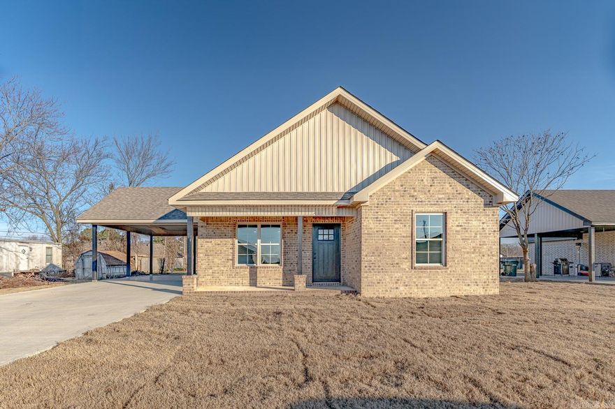 UNDER CONSTRUCTION ** Welcome to Market 128 Redwood Dr in Bono, AR!  If you are looking for a 3 bedroom, 2 bath, all Brick, open concept, breakfast island, vaulted ceilings, sealed concrete floors, 2 car carport & granite countertops all for under $200,000,   then this is the home for you!  Currently under Construction but will be finished soon! Call today!