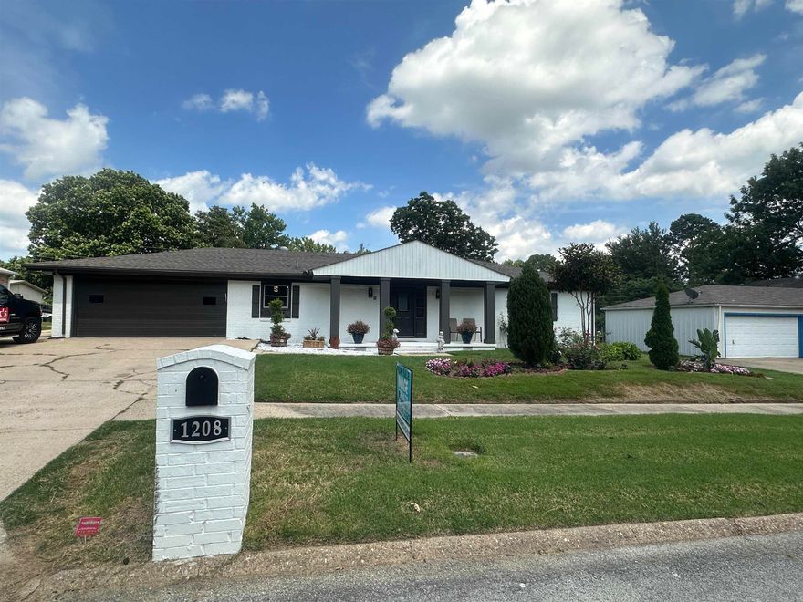 This all brick all electric home is ready for new owners, vinyl windows updated, roof approx 4yr old, laminate pvc flooring thru-out, updated paint and primary suite bath has a tiled shower, two bedrooms or change it back to three bedrooms by adding the wall back, fenced back yard, covered patio is large and perfect for grillings, storage building and more