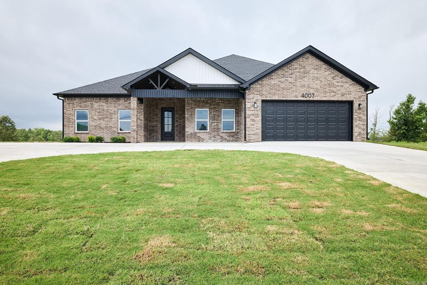 Welcome to Plantation Hills, a beautiful new development in Bauxite where comfort meets modern design. This brand-new construction, built in 2025, sits on a spacious 1-acre lot and features a thoughtfully designed open floor plan with split bedrooms for added privacy. The heart of the home is a large, inviting kitchen with a massive island perfect for entertaining, complemented by stylish cabinetry with a modern flair. The primary suite offers a serene retreat with a spacious layout, luxurious tiled walk-in shower, oversized soaking tub, and dual vanities. With four bedrooms and two and a half bathrooms, there’s plenty of space for family or guests. Additional features include two dining areas, a separate laundry room, an attached two-car garage, all-electric systems, and insulated Low-E windows for energy efficiency. This home offers the perfect blend of function, space, and contemporary style in one of Bauxite’s most desirable neighborhoods.