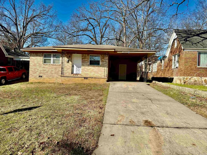 Brick home with beautifully updated kitchen countertops, cabinets and flooring, 3 bedrooms, 1.5 bathrooms with original hardwood floors. New stove and the refrigerator stays. HVAC: AC 2003, Furnace 2022, new ducts work throughout 2022. Water heater 2006. No seller's disclosure.