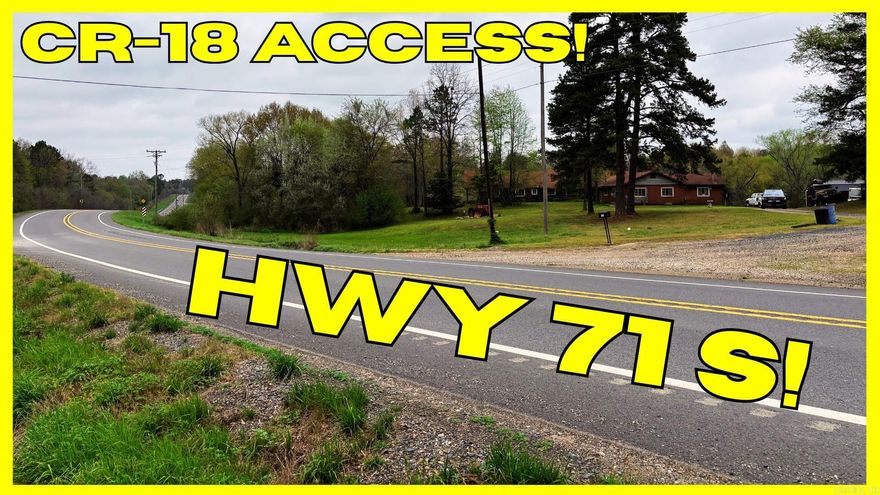 Massive Hunting Lodge with breathtaking 40 acres and 3 Ponds! Hwy 71 Frontage as well as CR 18 access.  45 min. scenic drive to Choctaw landing and approx. 35 minutes to Mena. 2 wells and also city water. Summit nat. gas, Wickes water, Rich Mountain Electric, 16x40 Building, FANTASTIC Mudroom, 48 brand new LED low-profile ceiling lights throughout main home, nice SS appliances included, and working stone fireplace. This is a really fun property, come and see! New electric wiring and plumbing throughout! Perfect location for RV Park! Large pond w/ crappie and large mouth bass! The rustic cabin connected to the main house can be made real special and sleep a ton of guests. Beautiful Barren Creek running through the property is a huge highlight and a must see! Local folklore holds that a young Robert Mitchum frequented the lodge during his heyday. Nice carefree awning to relax on your patio and nature-watch.