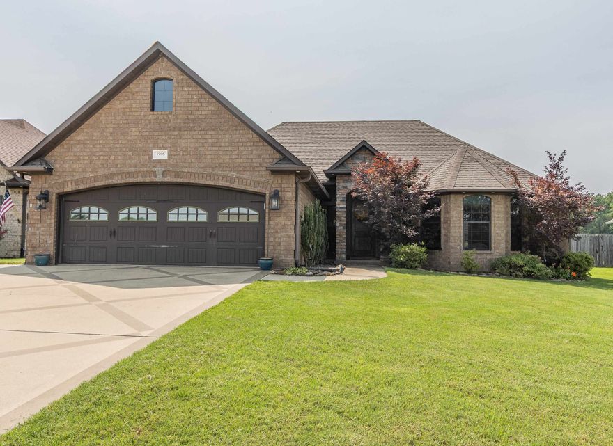 Beautiful 3 bed, 2 bath home with open-concept split bedroom layout and stylish finishes throughout. Features include hardwood flooring, granite countertops, and rich mahogany-stained cabinetry and stainless appliances including mw drawer and double oven in the kitchen. Spacious living and dining areas offer great flow for entertaining. The primary suite provides privacy and comfort with a large en-suite bath and double vanities, separate tiled shower and large soaking tub. Step outside to a covered patio and firepit—perfect for relaxing or hosting guests. Double garage offers ample parking and storage. A must-see combination of comfort, quality, and style!