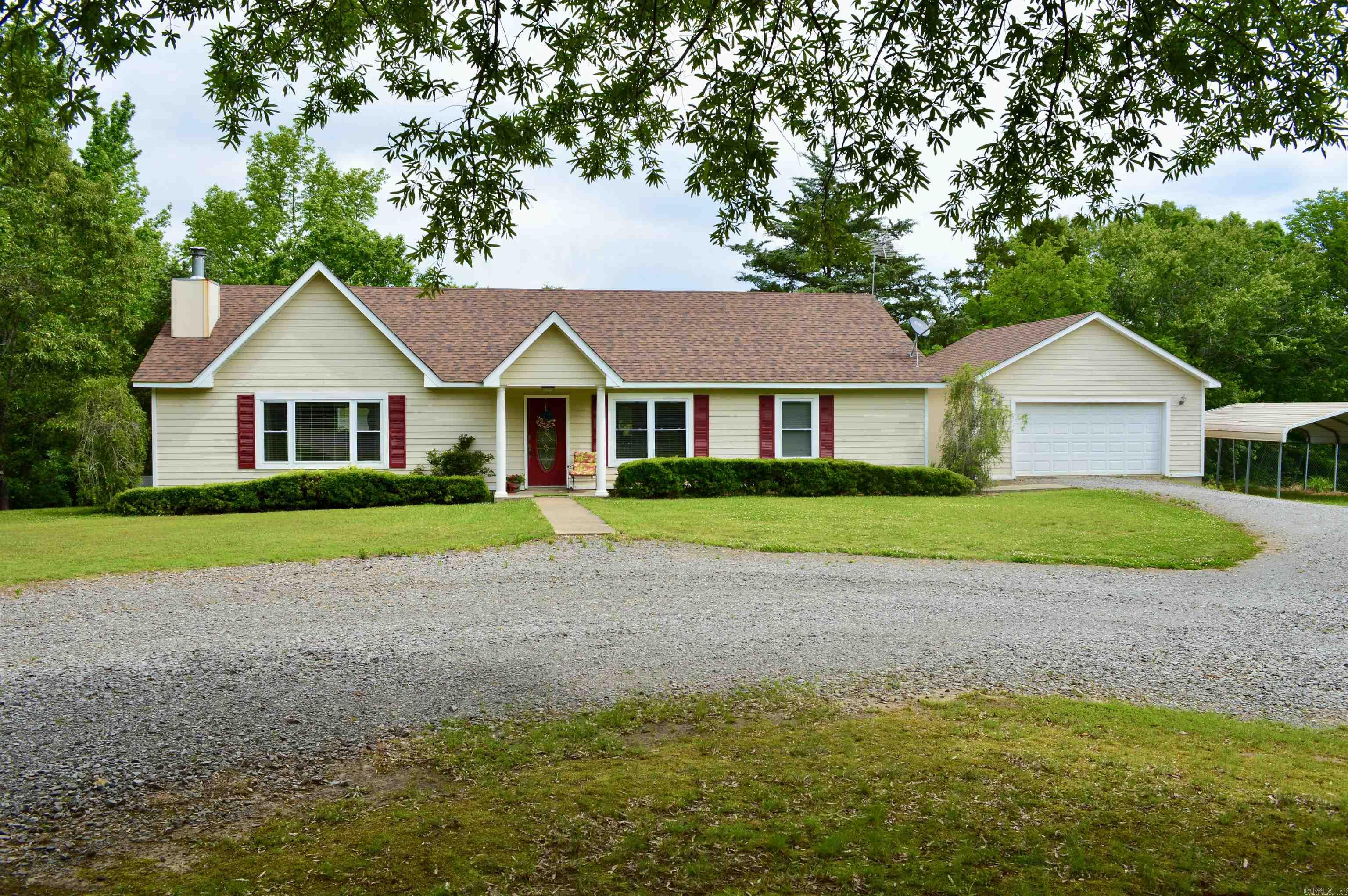 Perfect sanctuary with the perfect farm setting. Sit on the back porch and enjoy the awesome view of the large pond and wildlife. Excellently maintained ranch style home with additional bedroom and unfinished bath attached to the garage. Large covered back porch and room for outdoor entertaining. Fenced and Cross fenced if you want cattle. Abundant wildlife if you enjoy hunting or just viewing. Perfect for the fisherman who wants their own fishing paradise. 30 x 36 insulated shop with electric, and 12 x 36 lean to. Home has been updated with new granite, lighting, hardware, and newer roof. Dont miss this wonderful property within minutes of Searcy.