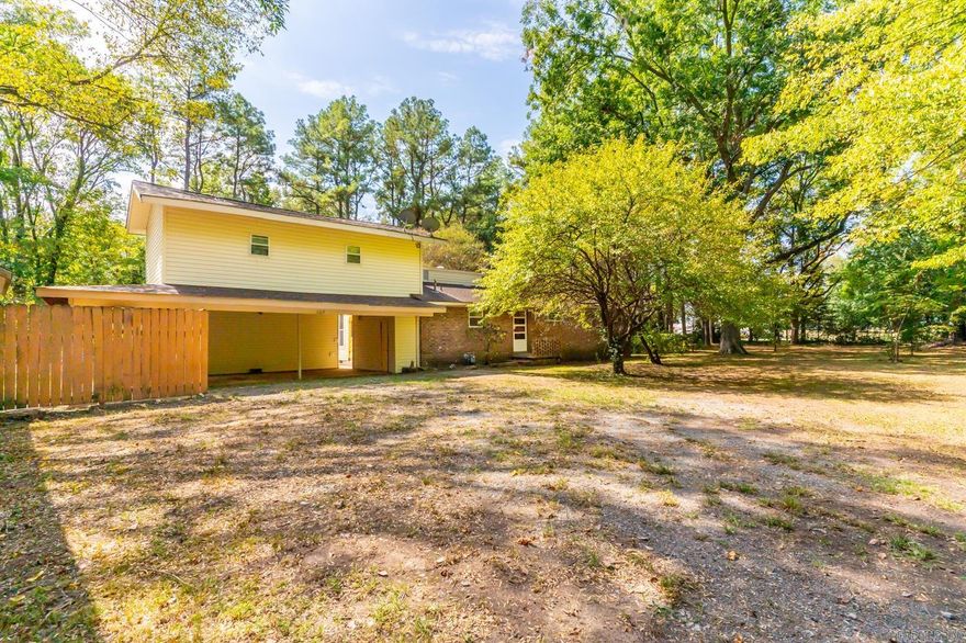 Take a look at 607 W Walnut of Brinkley, AR. This property has so much to offer. Setting on 8 lots = (1.54 acres +/-) with mature trees, it has a fabulous deck with a swimming pool, an enclosed porch, and sunroom off the main bedroom overlooking the swimming pool.  The kitchen is equipped with a pantry, snack bar, 5 burner stove, and dining area. There is a room that could be a formal dining room or an office.  The living room has a wood burning stove. Step upstairs to main bedroom with vaulted ceilings, two walk-in closets, a bathroom and the sunroom. Downstairs there are two other bedrooms and a bathroom that has access from the hallway or from the back bedroom. The laundry room is extra spacious and has a storm cellar. There is a spacious shop and an exterior storage building. Call today to take a tour of this lovely property!