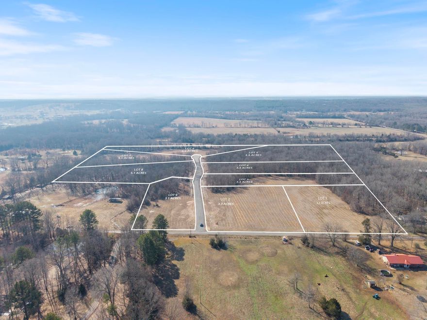 Located off Stevenson Lane, just minutes from Greenbrier, Vilonia, and Conway, these lots not only offer a great location but they are GORGEOUS!  Choose anywhere from 3.3 acres to 5.1acres.  Utilities and city water already handled by the developer.