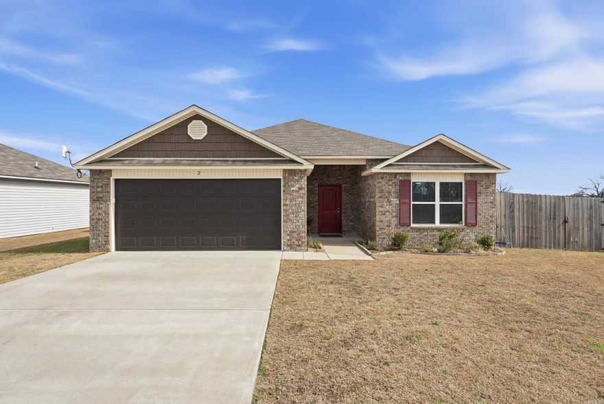 Take advantage of a rare opportunity to own this stunning 2024 home at 2 Farmhouse Circle in Vilonia, where the price is set significantly below market value! Beautifully maintained and truly move-in ready, this like-new home offers modern design, quality craftsmanship, and an inviting layout that is perfect for both everyday living and entertaining. The installed solar panel system provides immediate energy savings without the upfront installation cost, helping reduce monthly electric bills, shield you from rising utility rates, and add long term value through improved efficiency and sustainability. With below-market pricing, built-in energy savings, and zero-down loan eligibility, this home delivers exceptional value and smart homeownership all in one.