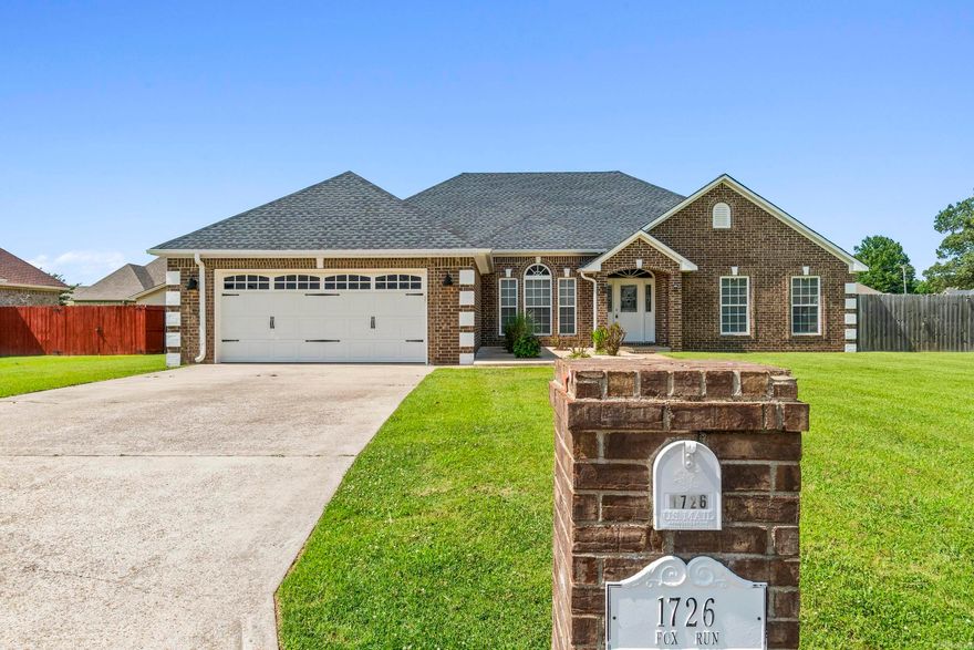 Price Reduced! Charming 4-bed, 2-bath home in desirable Fox Crossing! Ideally located near schools, shopping, and walking paths, this move-in-ready gem features an open floor plan with a spacious family room, formal dining, and a sunny sitting room. The kitchen offers custom wood cabinets, a breakfast bar, and a casual dining area—perfect for everyday living. The oversized primary suite includes a walk-in closet and a beautifully updated bath with a tiled walk-in shower and jetted tub. Three additional bedrooms and a guest bath with double vanity and tiled shower provide space for everyone. Enjoy the expansive veranda-style covered porch overlooking the private fenced yard and large storage building. Recent updates include a new roof, HVAC, fresh paint, and more. This inviting home offers space, comfort, and style—don’t miss it!