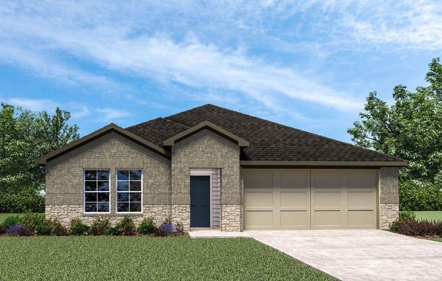 The Cali Floorplan is one of our single-story floorplans featured in our Cypress Trail community.  This spacious floor plan includes 4-bedroom, 2-bathroom, and a 2-car garage with an open concept living area, where your kitchen, living, and dining areas blend seamlessly into a space perfect for everyday living and entertaining. The kitchen features 36” cabinets, quartz countertops, and stainless-steel appliances. Fabulous open floorplan. Every room features beautiful LVP flooring.  The primary bedroom has an en-suite bathroom that features a walk-in closet, dual sinks, and a walk-in shower. Taxes TBD. Special builder 10-year warranty.  Stock photos.
