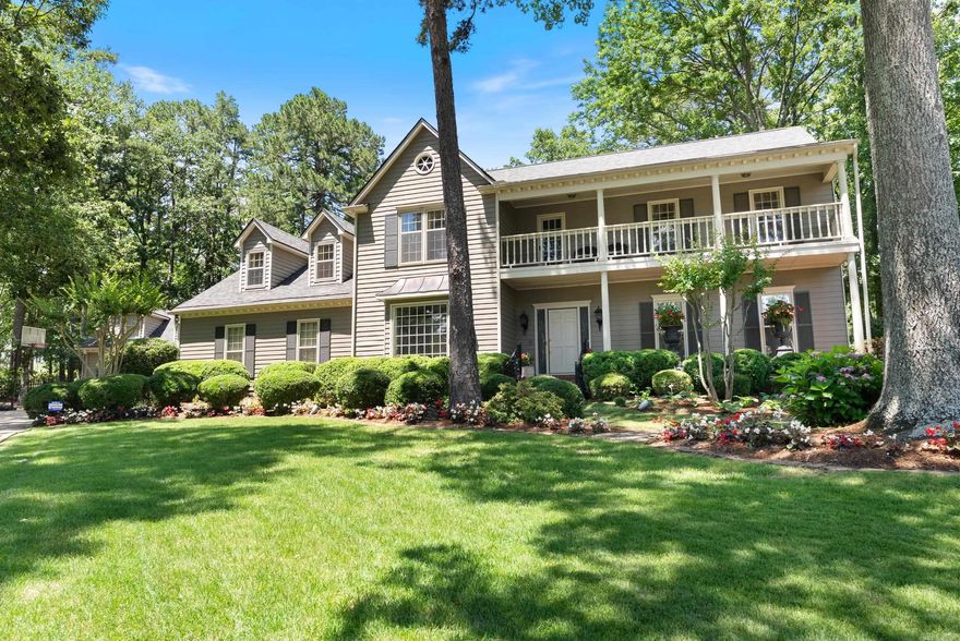 Welcome home to this exceptional estate, perfectly positioned on a private 3/4 acre lot with stunning views of Pleasant Valley Golf Course. Enjoy golf course frontage, privacy & timeless elegance making it one of the most sought-after streets in the PV Neighborhood. Designed for both luxury & functionality this 5 bedroom, 5 full-bath, 2 half-bath home features a primary suite on the main level- a rarity in Pleasant Valley. This newly renovated primary suite offers a spa-like retreat with heated floors, marble countertops, an oversized walk-in shower & spacious closet. Enjoy a new wet bar with quartz countertops, a wine fridge, & a Sonic ice maker, perfect for entertaining. The gourmet kitchen is complete with Corian countertops, a Sub-Zero refrigerator/freezer & a KitchenAid Ice Maker. There are 4 additional bedrooms & bathrooms located upstairs. The outdoor space features a heated pool & hot tub, adorned with Spanish tile, providing a private oasis with stunning golf course views while maintaining seclusion. Additional features include 2 fireplaces, a whole-home generator, newe3r HVAC units, and a 2020 roof. Parking includes an attached 2 car garage & a detached two car garage.